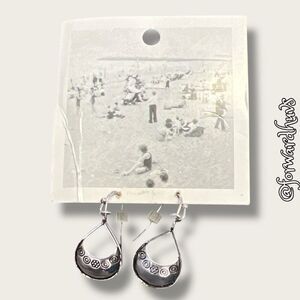 Vintage-Inspired Anthropologie Silver Dangle Earrings